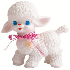 Retro Rubber Sheep Doll Model Lamb Static Desk Room Home Ornaments