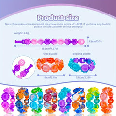 12pcs Random Pop Bracelet Fidget Toys for Kids Birthday Party Favors