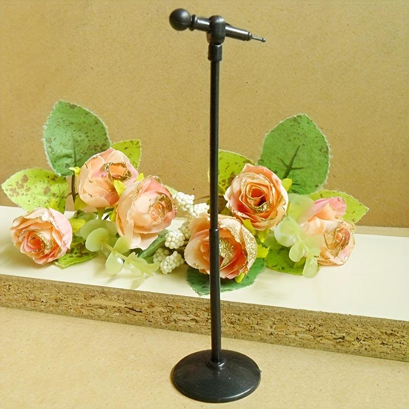 2pcs Mini Plastic Microphone Model Dollhouse Accessories