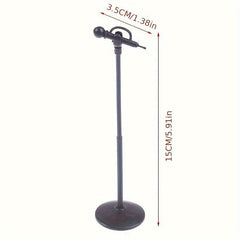 2pcs Mini Plastic Microphone Model Dollhouse Accessories