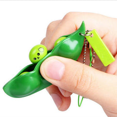 Edamame Fidget Popper Antistress Toy Keychain