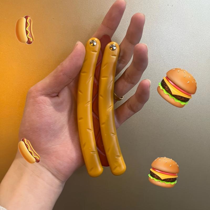 Dog Butterfly Decompression Toy Hot Dog Wheat Door Toy Spinner Training