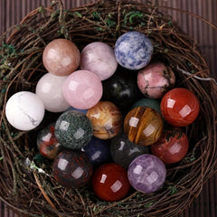 Natural Amethyst Clear Quartz Sphere Decoration