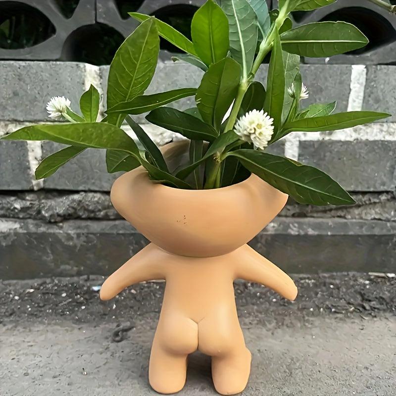 Resin Flowerpot Troll Flower Pot for Home & Office Decor