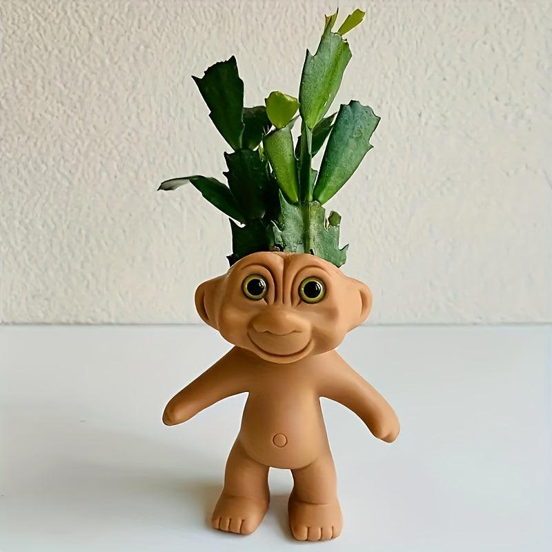 Resin Flowerpot Troll Flower Pot for Home & Office Decor
