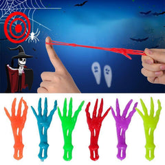 20pcs Halloween Ghost Hand Launcher Novelty Ejection Finger Slingshot