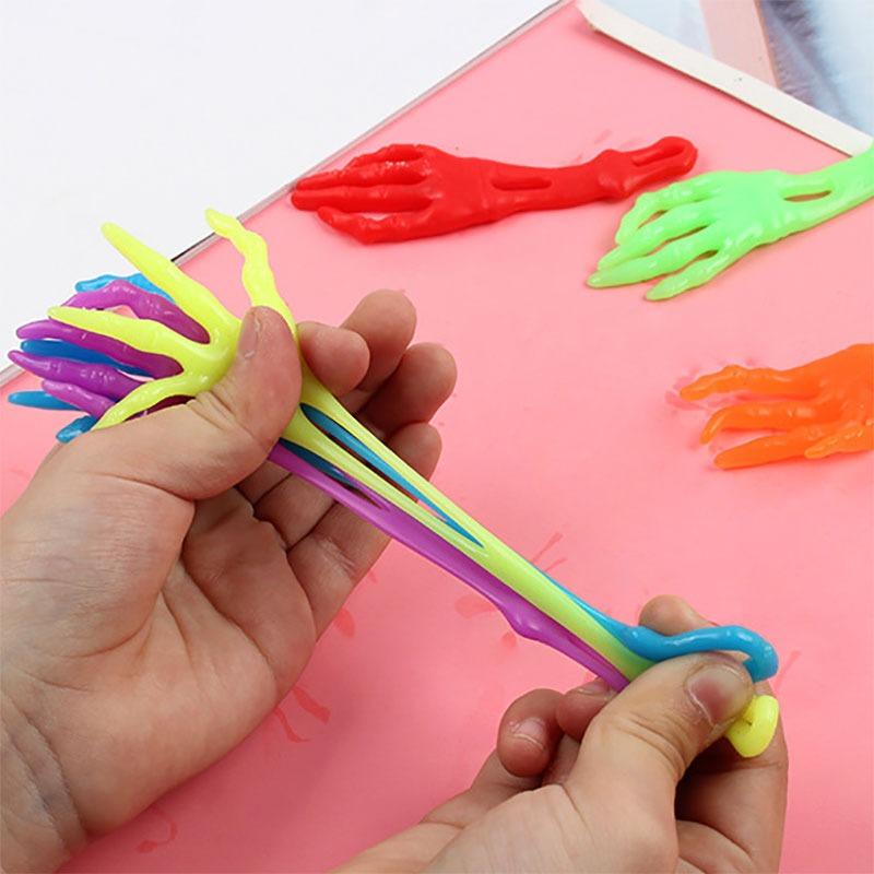20pcs Halloween Ghost Hand Launcher Novelty Ejection Finger Slingshot