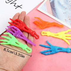 20pcs Halloween Ghost Hand Launcher Novelty Ejection Finger Slingshot