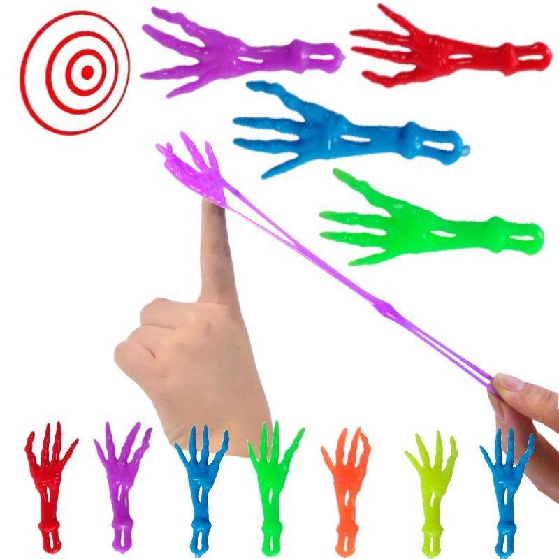 20pcs Halloween Ghost Hand Launcher Novelty Ejection Finger Slingshot