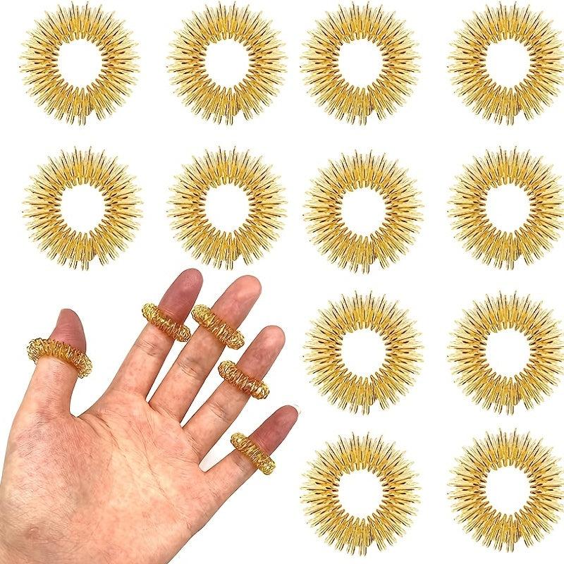 20pcs Mini Spring Finger Massage Rings Stress Relief Massagers