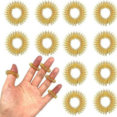 20pcs Mini Spring Finger Massage Rings Stress Relief Massagers
