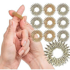 20pcs Mini Spring Finger Massage Rings Stress Relief Massagers