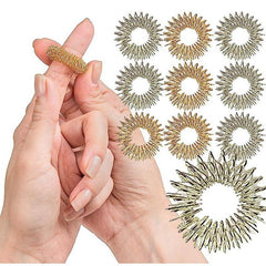 20pcs Mini Spring Finger Massage Rings Stress Relief Massagers
