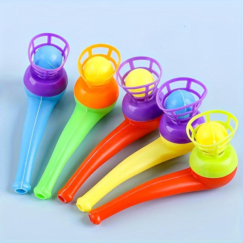 10pcs Pipe-shaped Floating Blowing Balls for Kids Parties, Christmas, Halloween