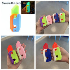 Glowing Carrot Mini 3D Printing Gravity Jump Halloween Gift Toy