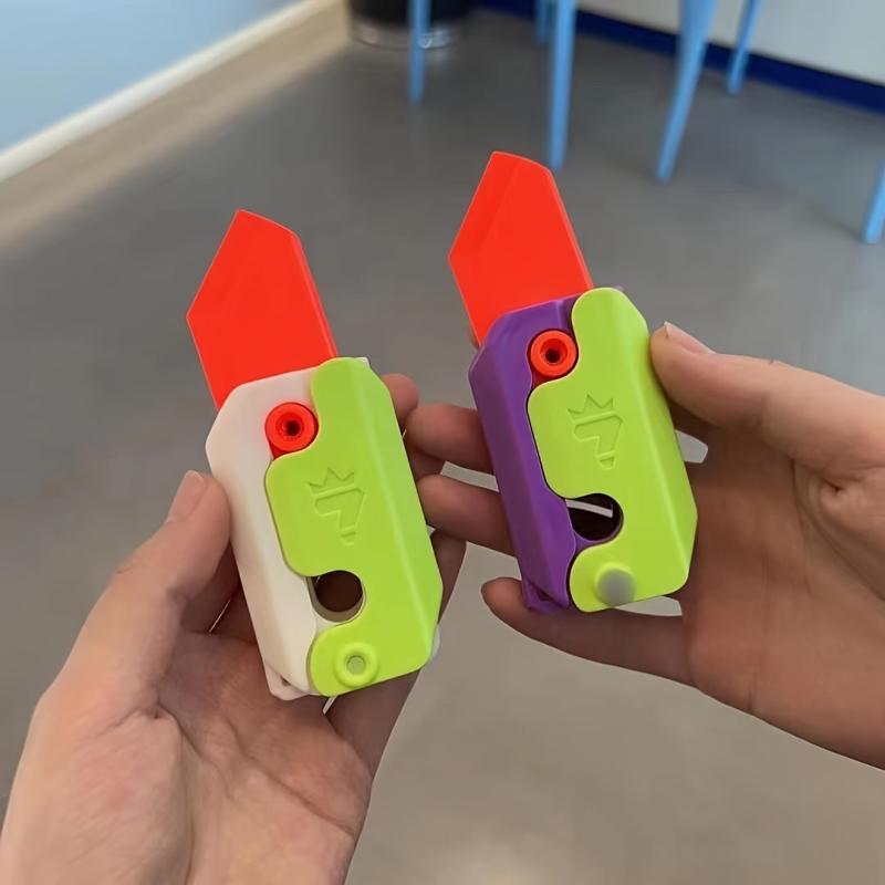 Glowing Carrot Mini 3D Printing Gravity Jump Halloween Gift Toy