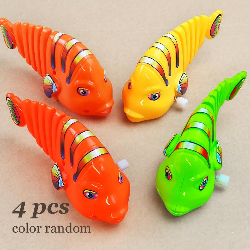 10pcs Wind Up Fish Clockwork Toys Eye-catching Plastic Toy For Endless Fun