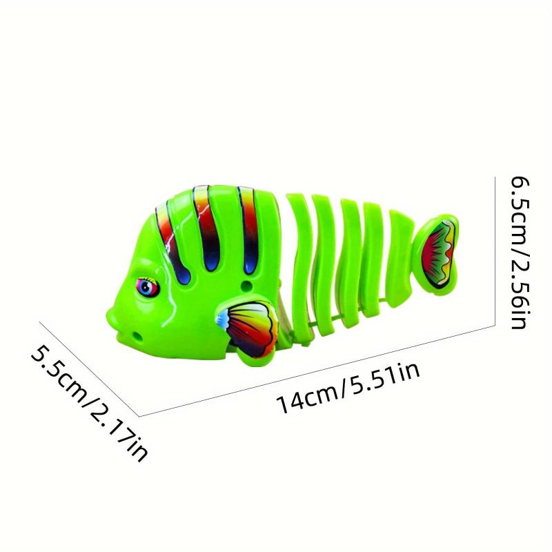 10pcs Wind Up Fish Clockwork Toys Eye-catching Plastic Toy For Endless Fun