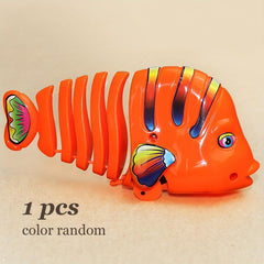 10pcs Wind Up Fish Clockwork Toys Eye-catching Plastic Toy For Endless Fun