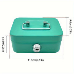 Mini Cash Box With Coin Slot Lock Box With Key - Small Safe For Kids