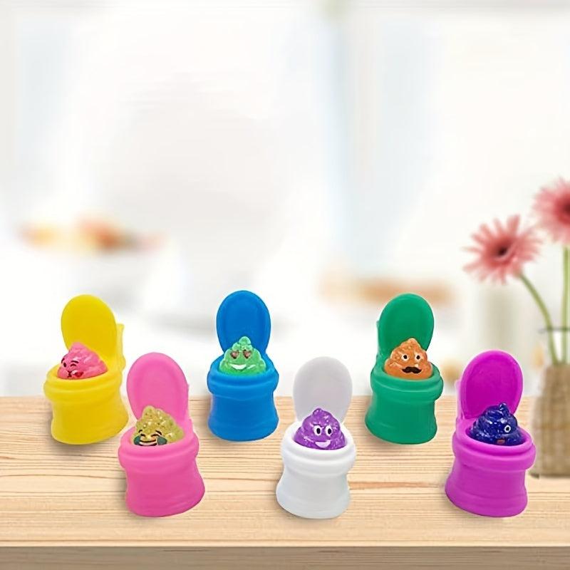 4pcs Funny Toilet Poop Toys Squeeze Colored Pranks Jokes Random Funny