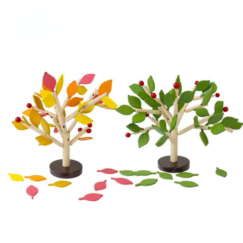 Wooden Kids Mosaic Activity Set: Leaf Tree Building Blocks
