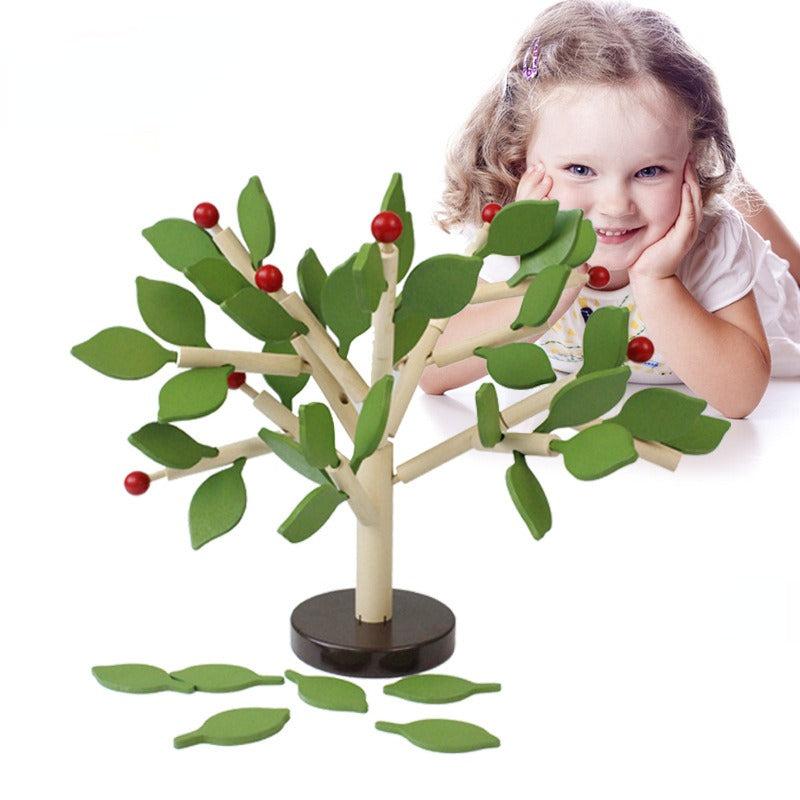 Wooden Kids Mosaic Activity Set: Leaf Tree Building Blocks