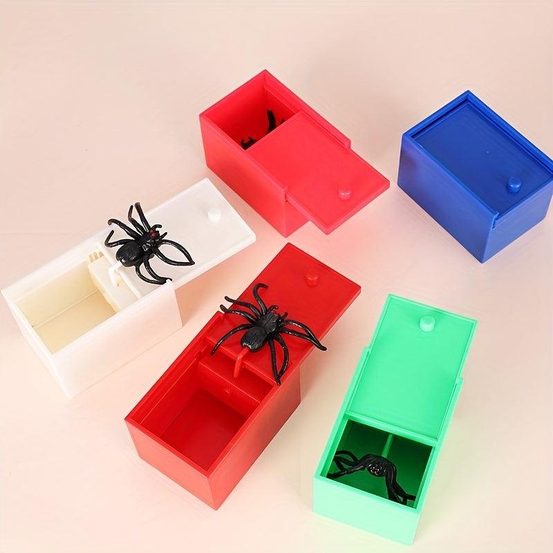 Funny Tricky Spider Toy in Plastic Box - Creative Spoof Props