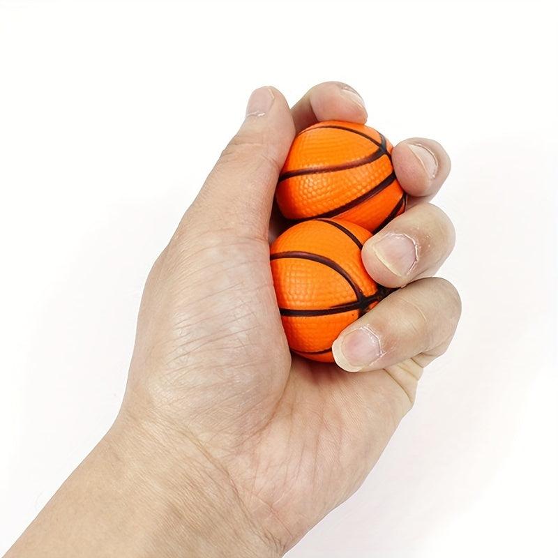 24pcs PU Decompressing Bubble Basketball Mini Solid Hand Pinch Pressure Balls
