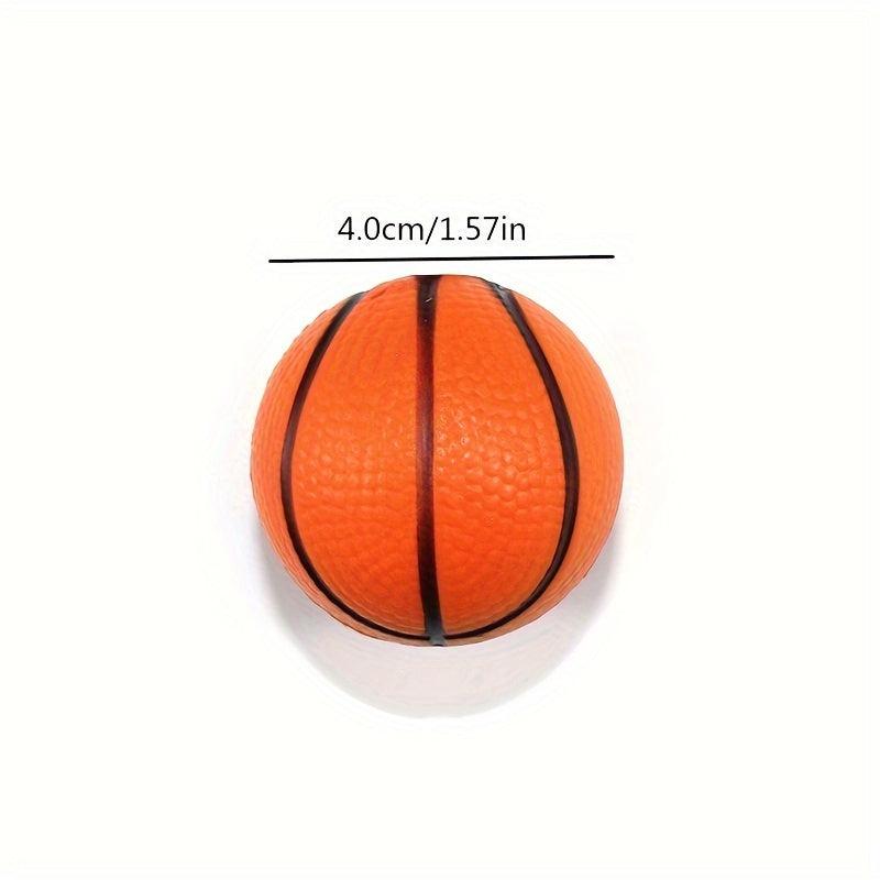 24pcs PU Decompressing Bubble Basketball Mini Solid Hand Pinch Pressure Balls