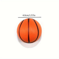 24pcs PU Decompressing Bubble Basketball Mini Solid Hand Pinch Pressure Balls