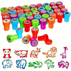 10pcs Kids Self Ink Stamps Assorted Smiley Face Seal DIY Scrapbooking