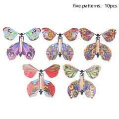 10 Pcs Magic Wind Up Flying Butterfly Surprise In The Book