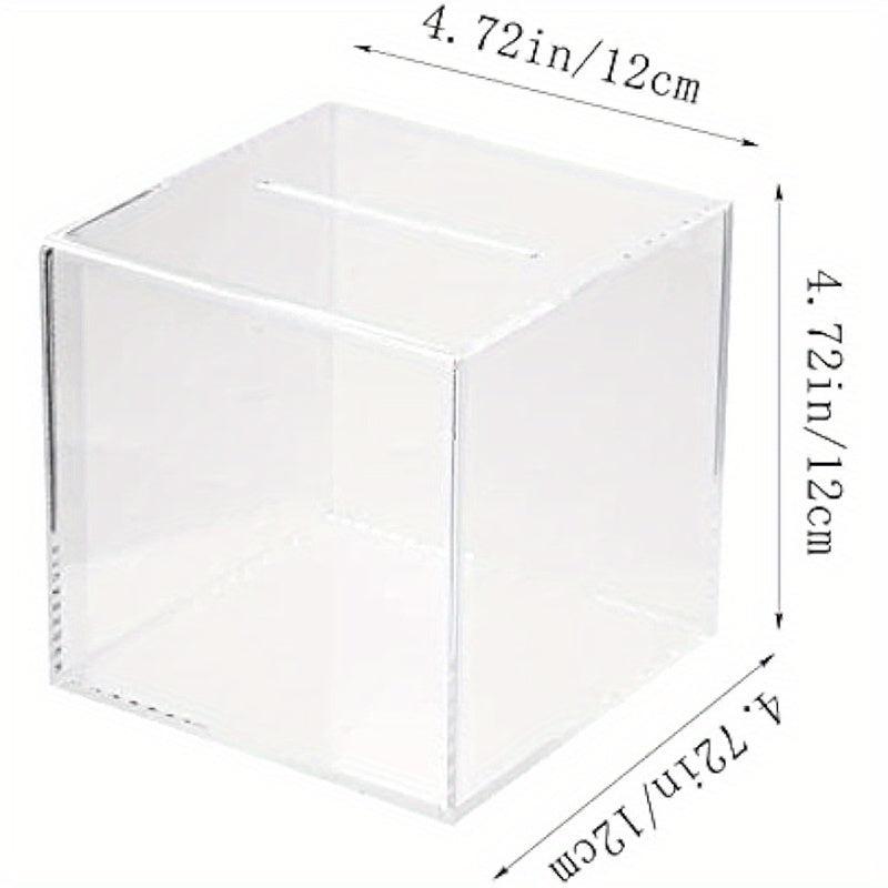 Square Acrylic Adult Piggy Bank Unredeemable Money Box
