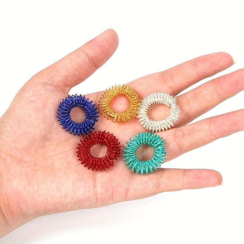 Mini Finger Massage Ring - Spring Decompression Finger Massager