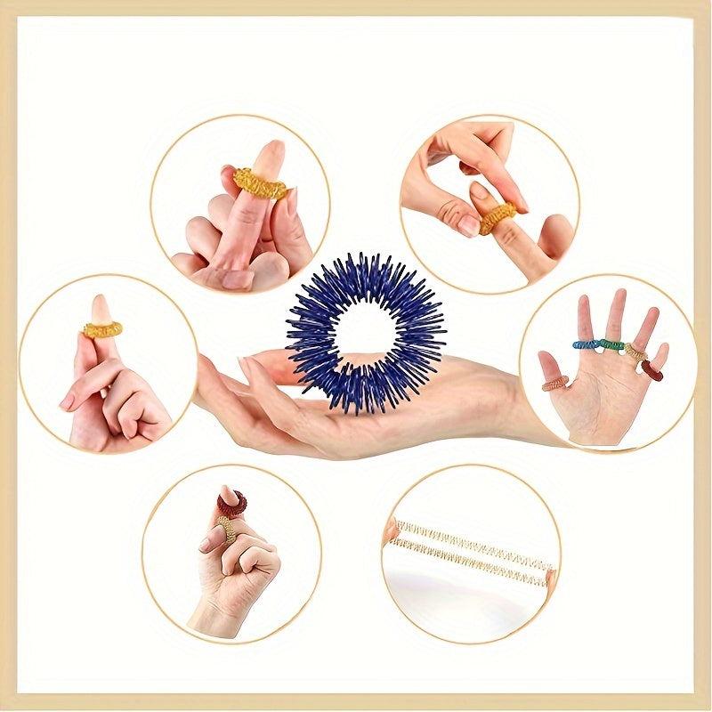 Mini Finger Massage Ring - Spring Decompression Finger Massager