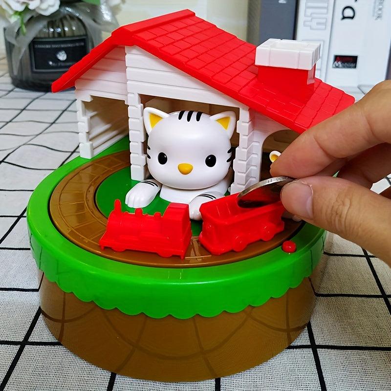 Cartoon Cat Deposit Box Kids Savings Jar Desktop Ornaments