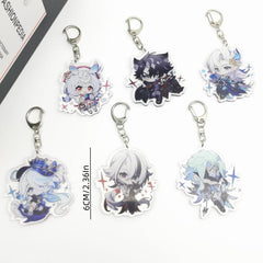 Anime Cartoon Acrylic Keychain Men's And Women's Backpack Pendant