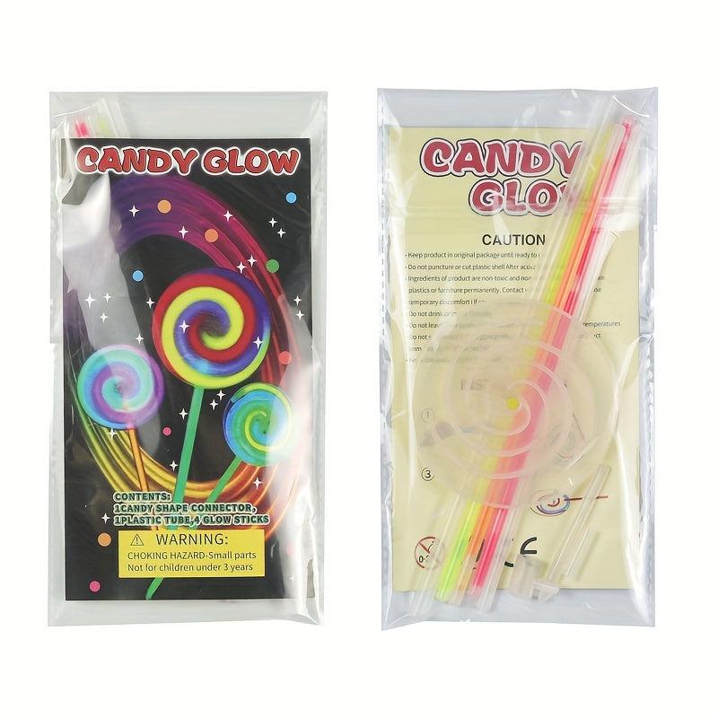 4pcs Fluorescent Stick Lollipop Light up Toy