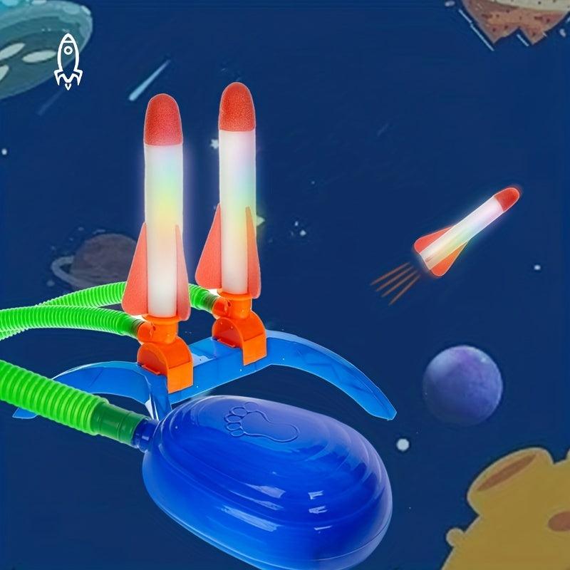 Kids' Foot Catapult Rocket Toy for Outdoor Luminous Flying Fun