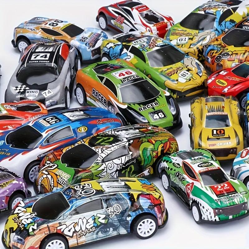 Alloy Inertia Pull Back Car Model Mini Racing Toy Combo Pack