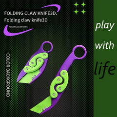 Carrot Claw Folding Push Tag Carrot Decompress Toy