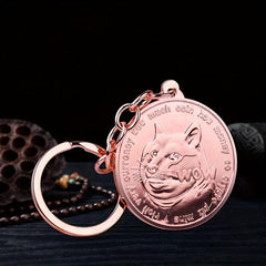 Chaigou Coin Metal Keychain Pendant
