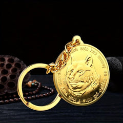 Chaigou Coin Metal Keychain Pendant
