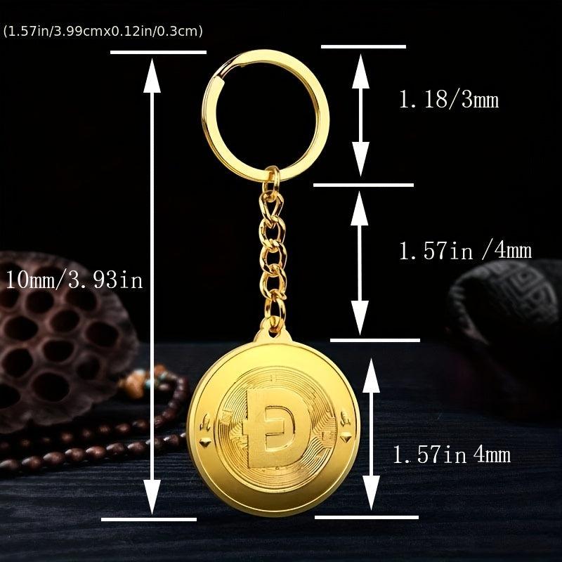 Chaigou Coin Metal Keychain Pendant
