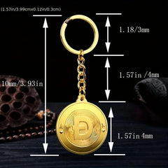 Chaigou Coin Metal Keychain Pendant