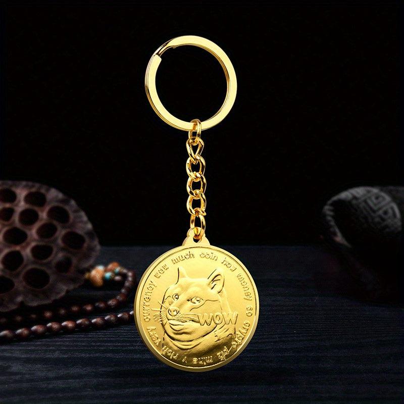 Chaigou Coin Metal Keychain Pendant