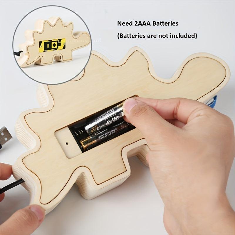 Wooden Dinosaur Busy Board - Montessori Sensory Toy