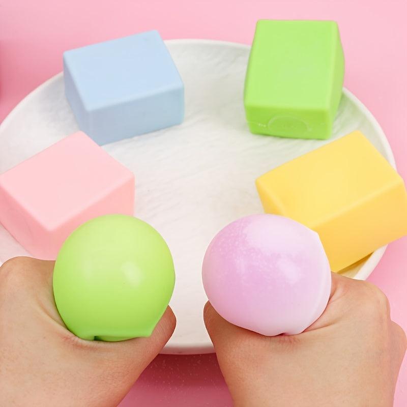 Plastic Rebound Small Block Squeezing Toy Office Decompression Venting