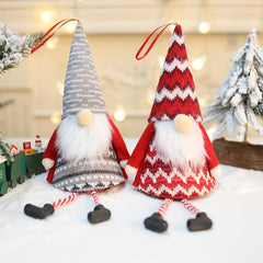 Christmas Faceless Old Man Pendant Knitted Doll Santa Claus Charm Outfit